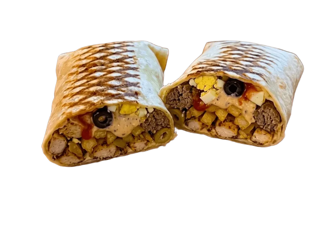 Primer plano de un taco individual con tortilla de maíz, relleno generosamente