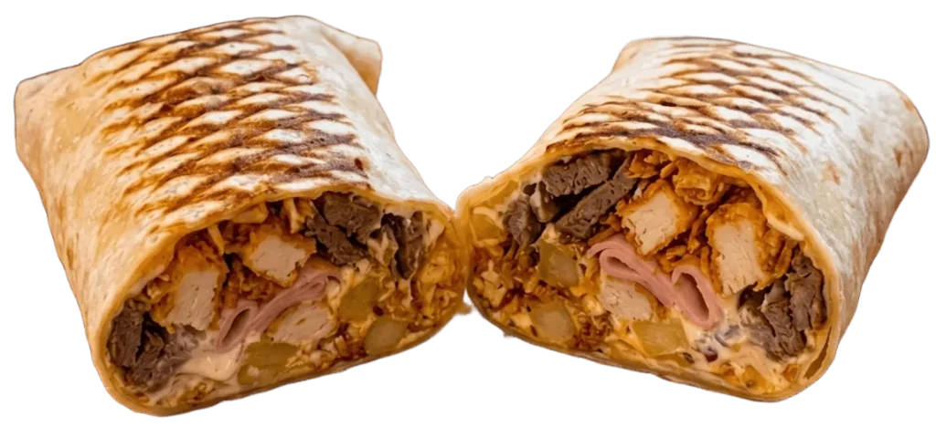 Primer plano de un taco individual con tortilla de maíz, relleno generosamente
